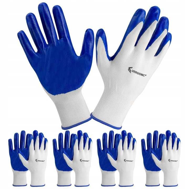 Rękawice Robocze ZESTAW 5 PAR Rękawiczki Uniwersalne Mocne r.10 HIT