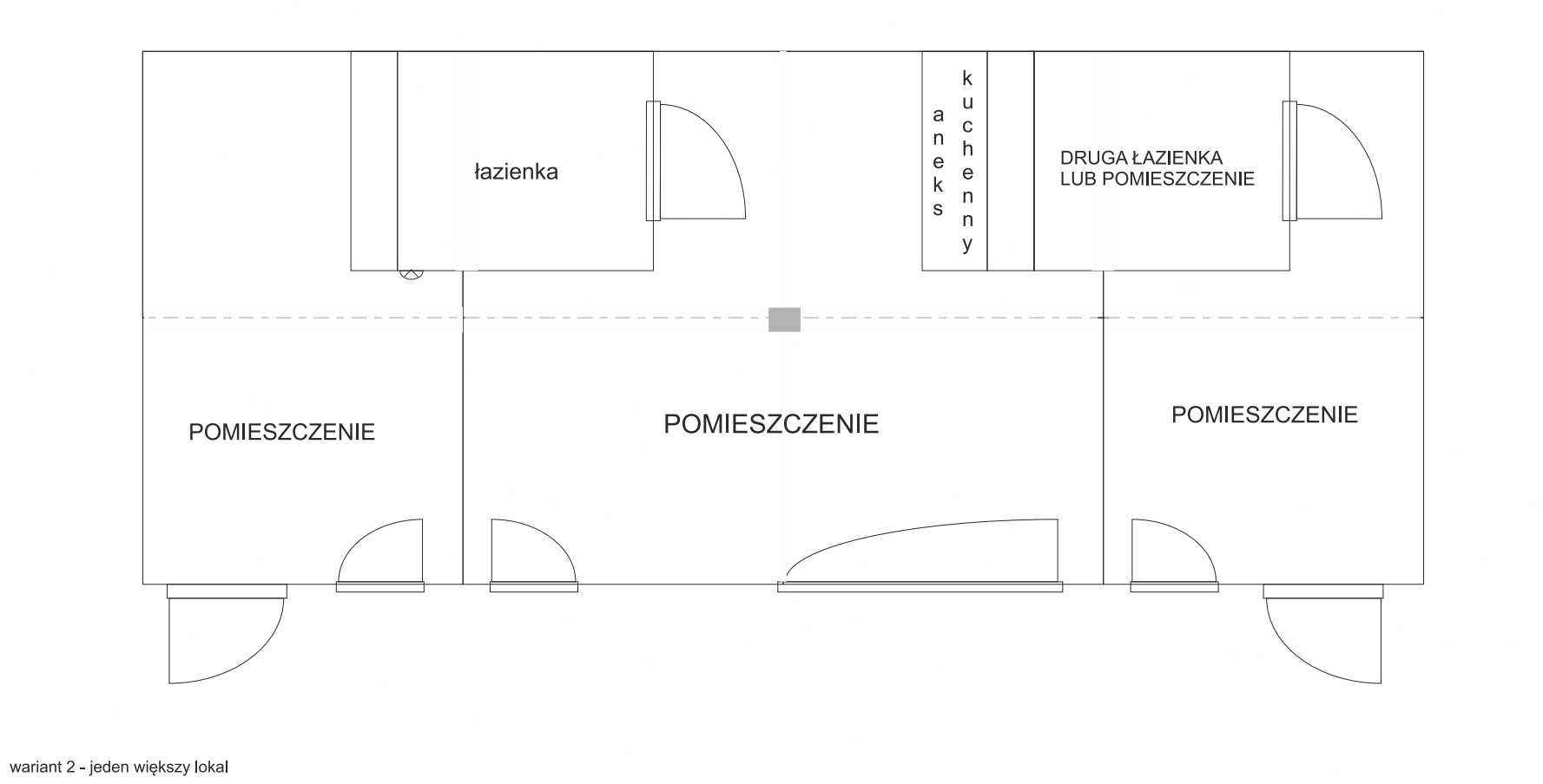 Budynek modułowy-kawalerki lub jeden większy ponad 55 m2-do wykończeni