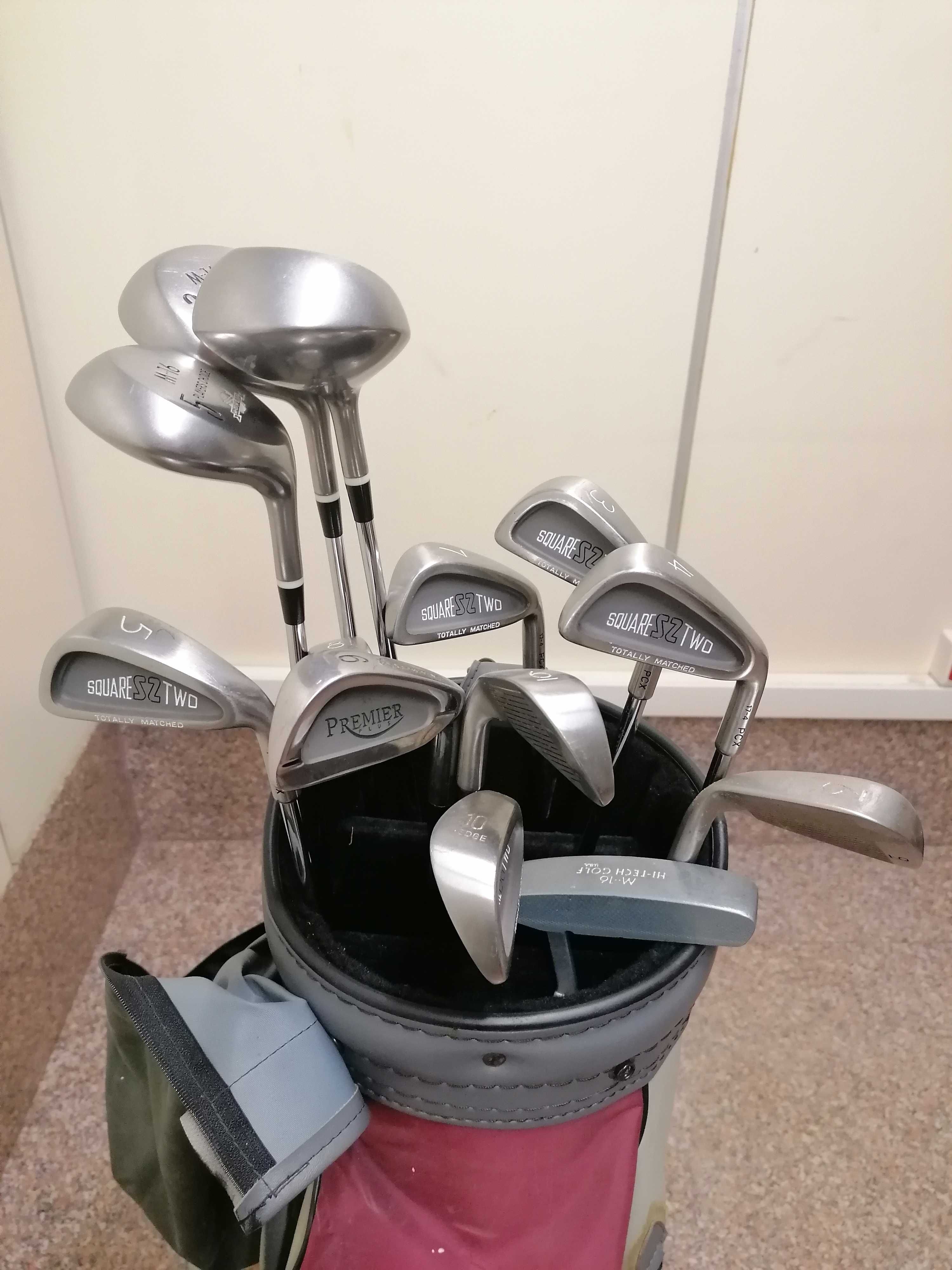 Conjunto de tacos de golfe com saco