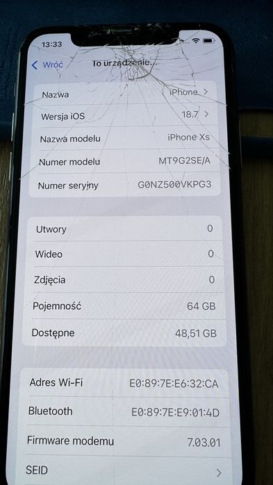 Iphone Xs 64 GB - etui gratis