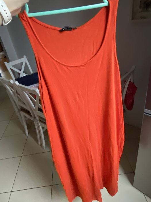 Pomarańczowa długa sukienka na ramiączkach H&M rozm. M