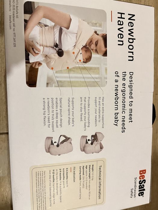 Nosidełko Be Safe Newborn nosidło prawie jak chusta