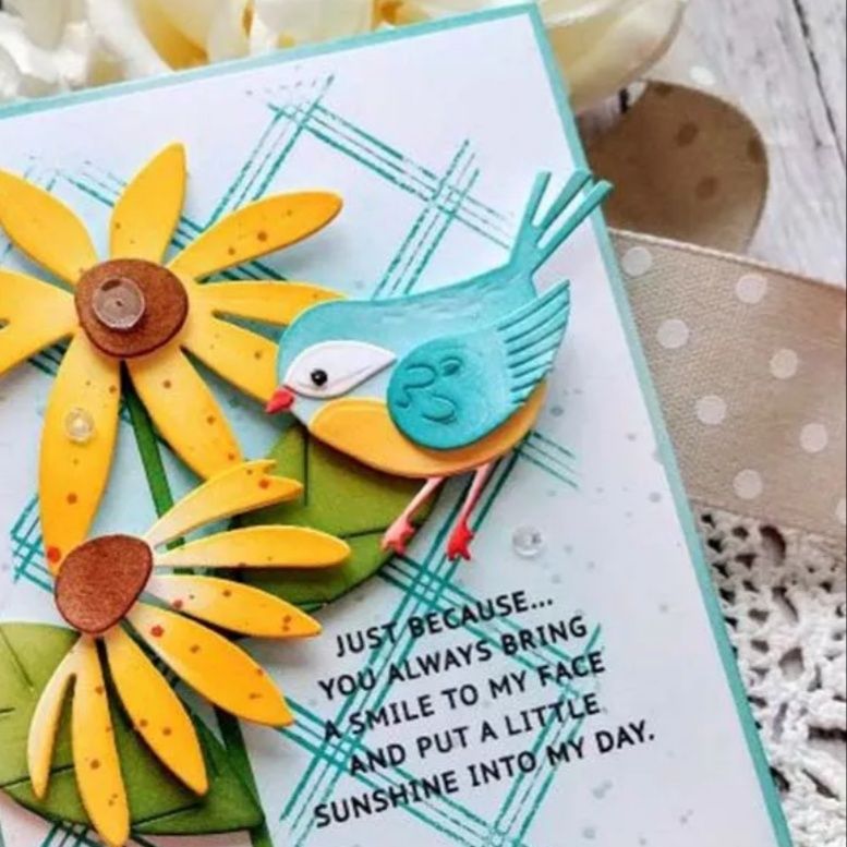 Wykrojnik ptak ptaszek do składania scrapbooking wzornik big sizzix