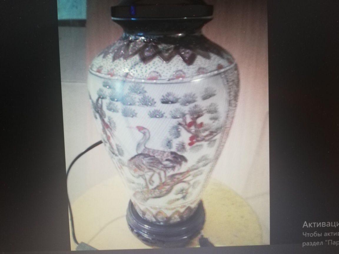 Ваза-лампа восточное искусство, ручная работа