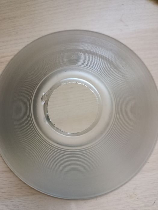 Zestaw 2 kloszy Klosz szklany PRL prążkowany