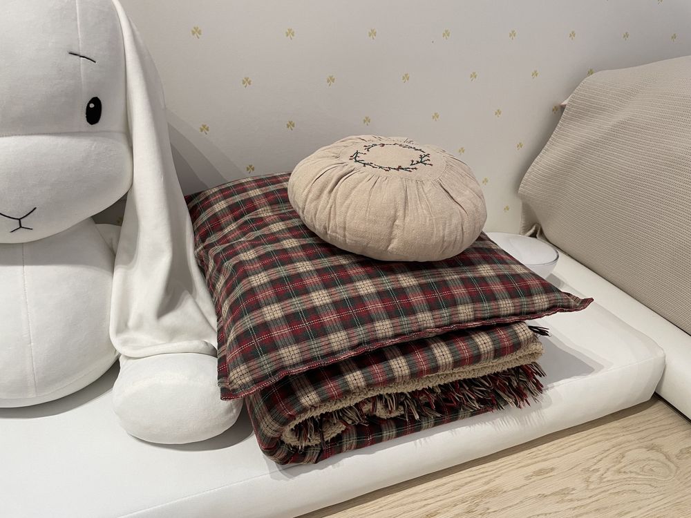 Zara home świąteczny koc + poduszka jak maileg