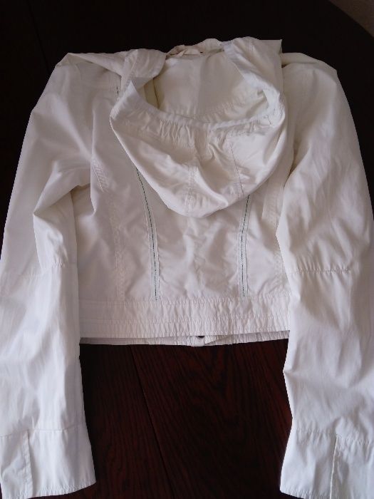 kurtka z kapturem Vero Moda Denim wiosna biała