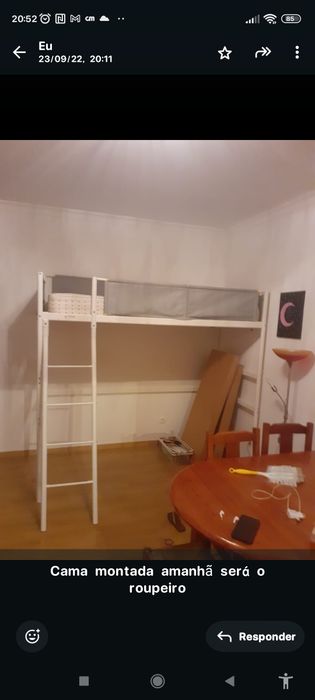 Cama individual em beliche