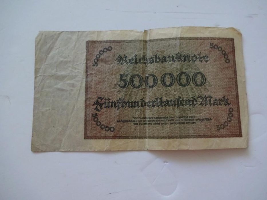 Stary Banknot Niemiecki - 500 000 Marek - 1 Maj 1923 Roku