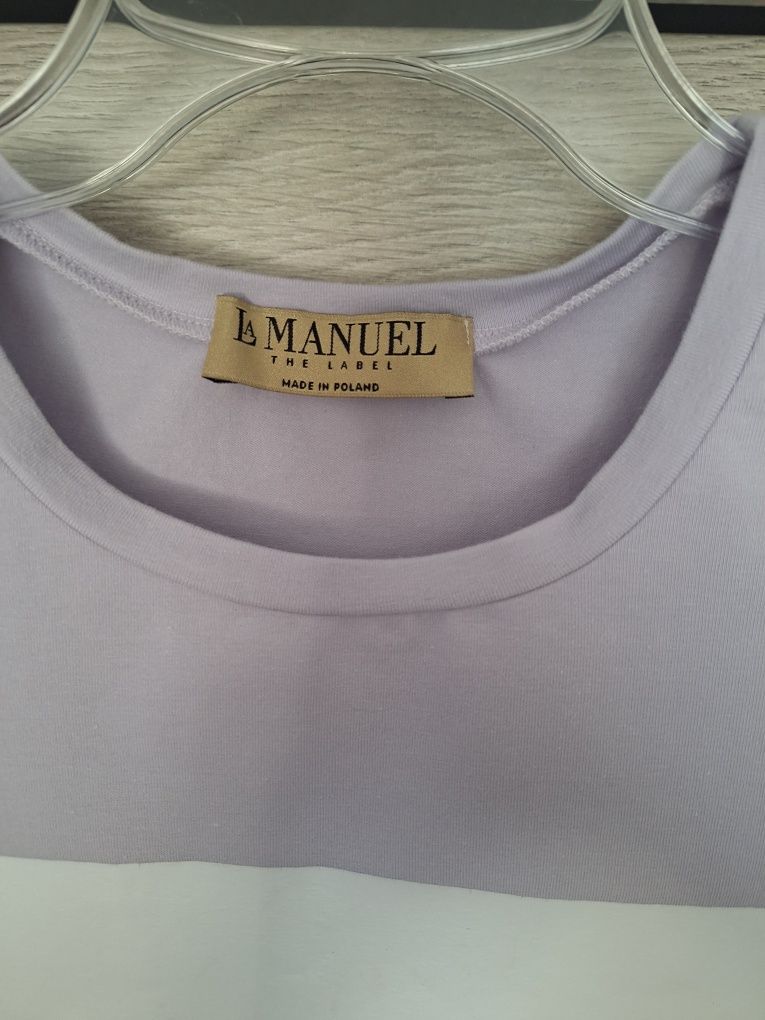 Tshirt bluzka La Manuel liliowa