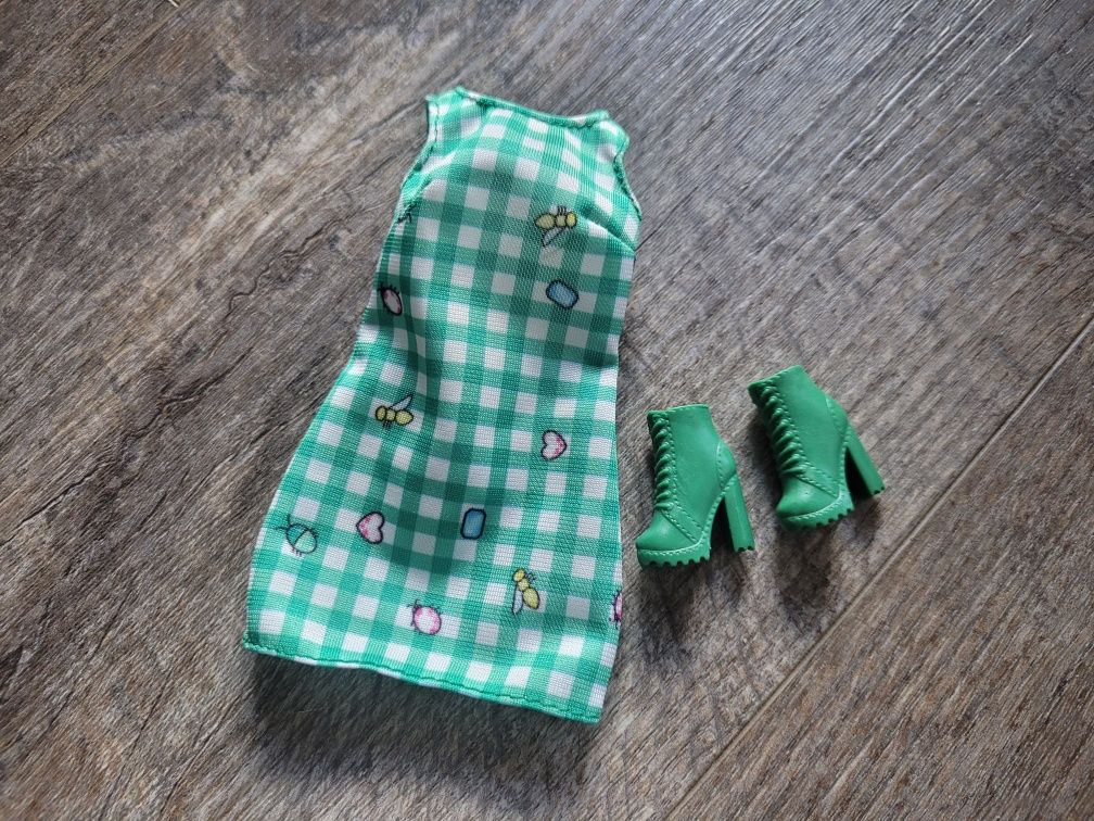 Ubranka dla lalki Barbie sukienka + buty