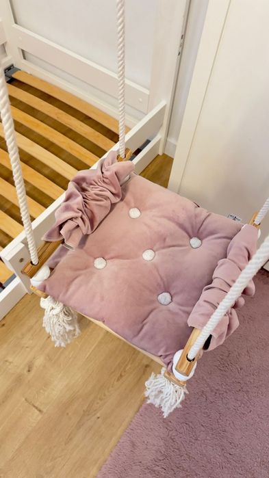 Huśtawka dla dzieci Ławka pikowana 3-7 lat dom do wys. 3,3m