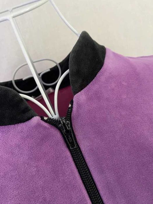 Kolorowy welurowy zapinany szlafrok podomka 3XL/46
