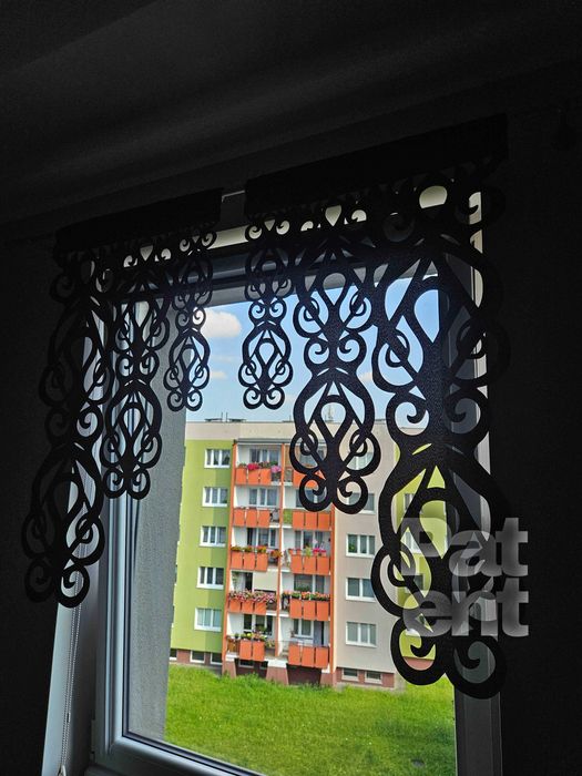 Firana panele ekranowe 60x100 cm żakardowe 2 sztuki na okno czarne