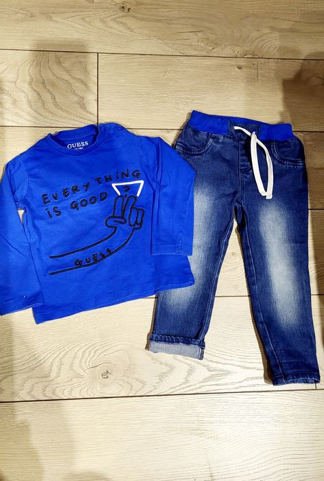 Śliczny komplet jeansy dżinsy 18 m-cy