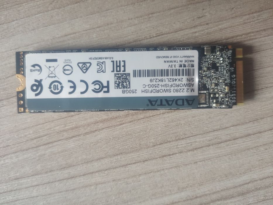 Dysk ssd nvme adata 250gb