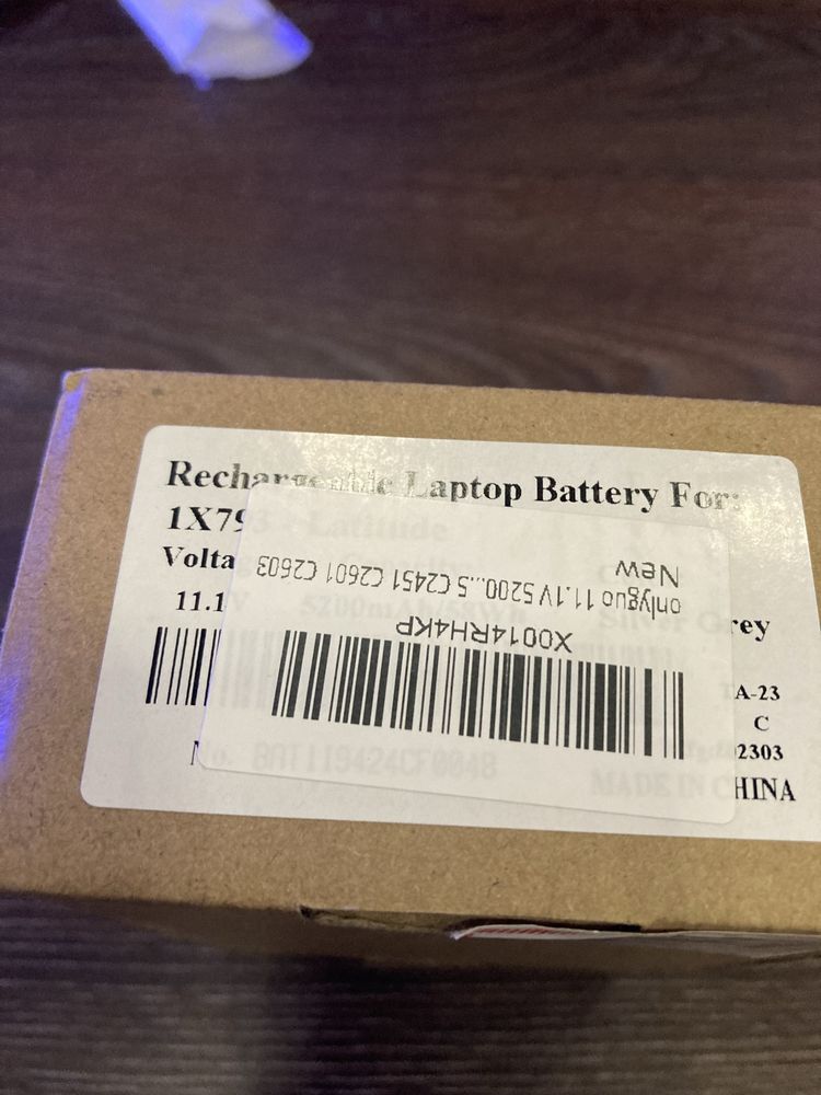 Батарея для Laptop 11.1V 5200mAh 1X793 Latitude