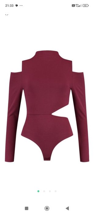 Бордове асиметричне боді
