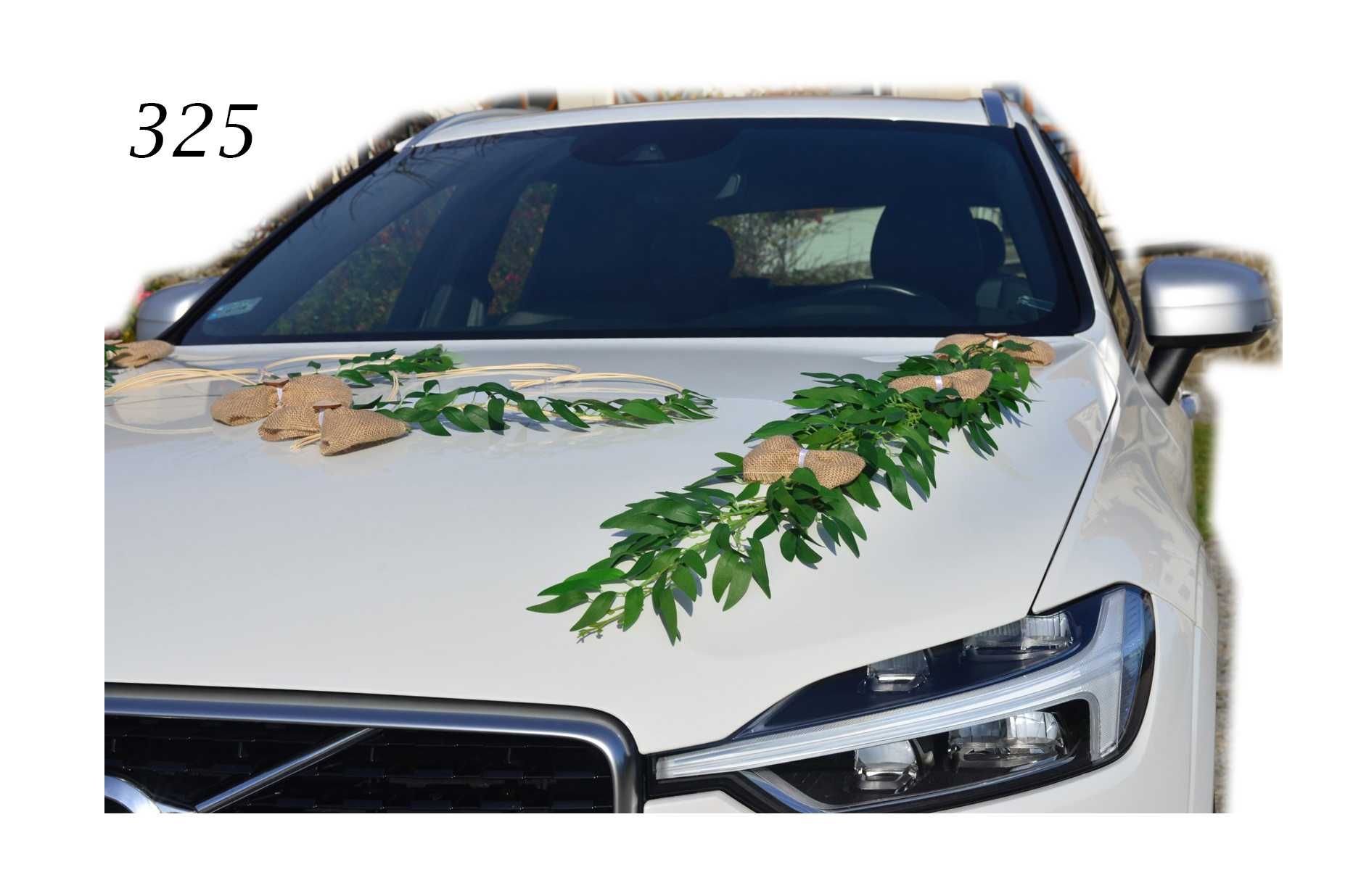 ŁATWY MONTAŻ dekoracja na samochód ozdoby na auto do ślubu 325