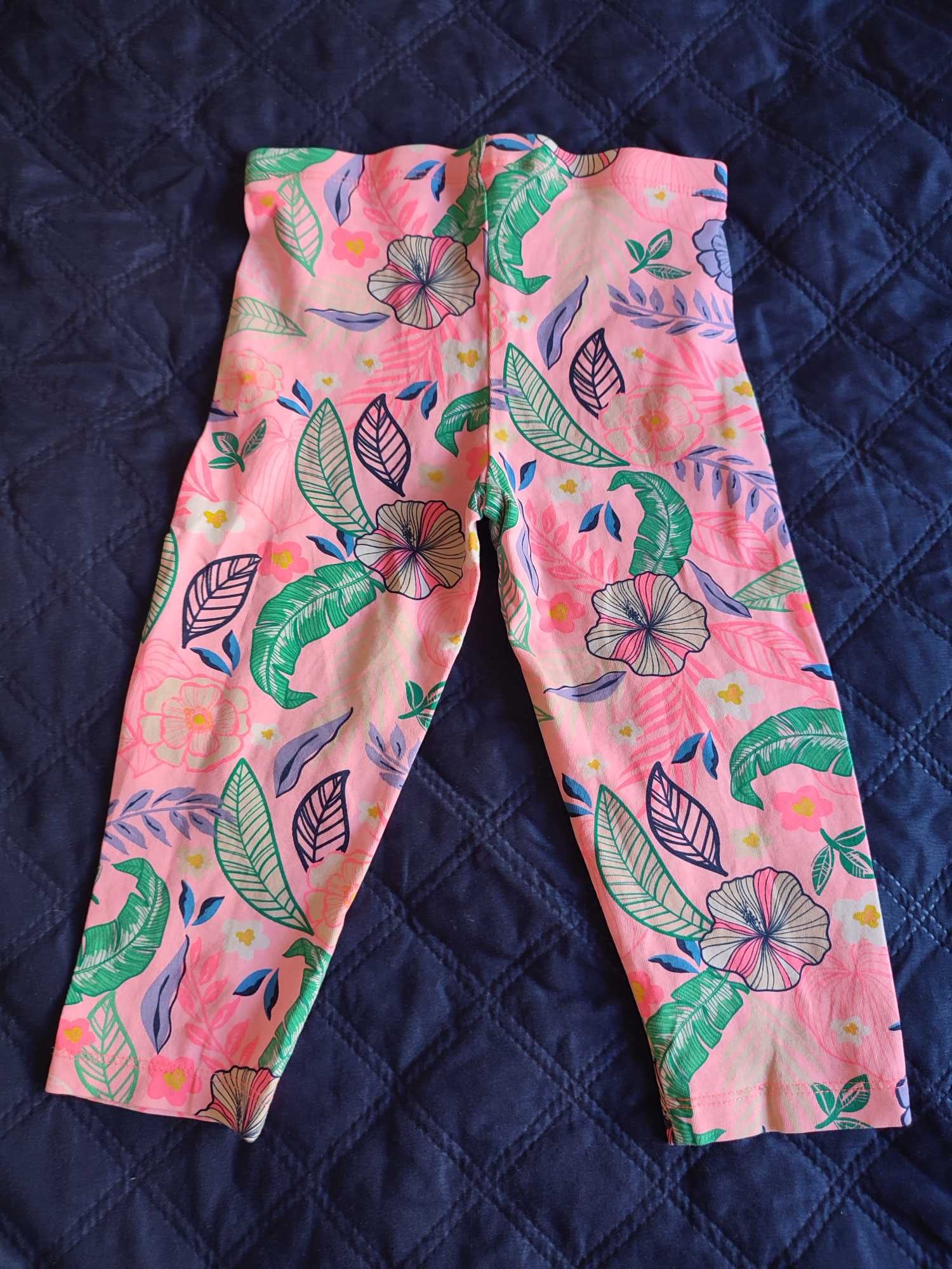 Legginsy legi 116 Nowe kwiaty neon możliwa wysyłka