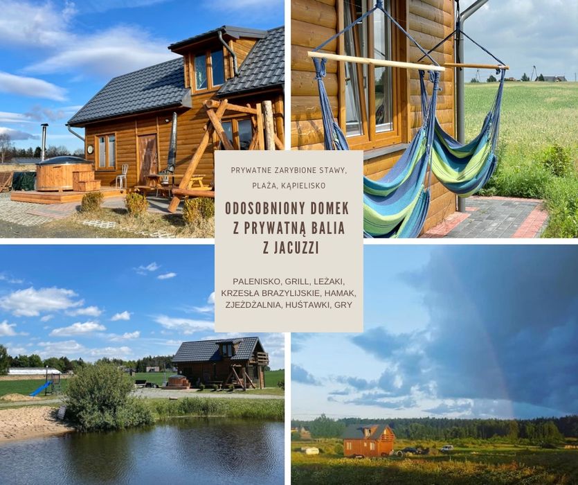 Ogrodzony, odosobniony domek z balia z jacuzzi