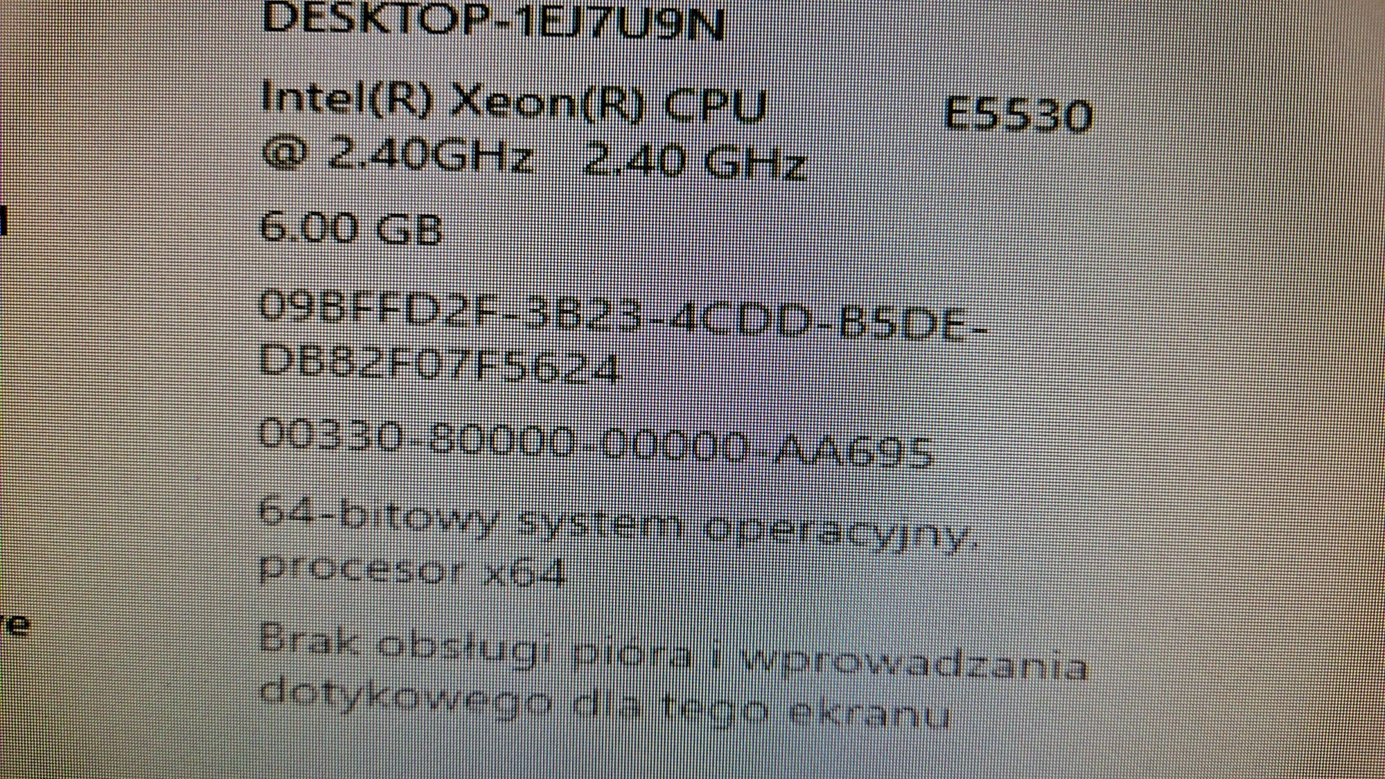 Komputer Dell Precision T3500 Xeon 6GB RAM 160GB SSD GF8500 DVD RW