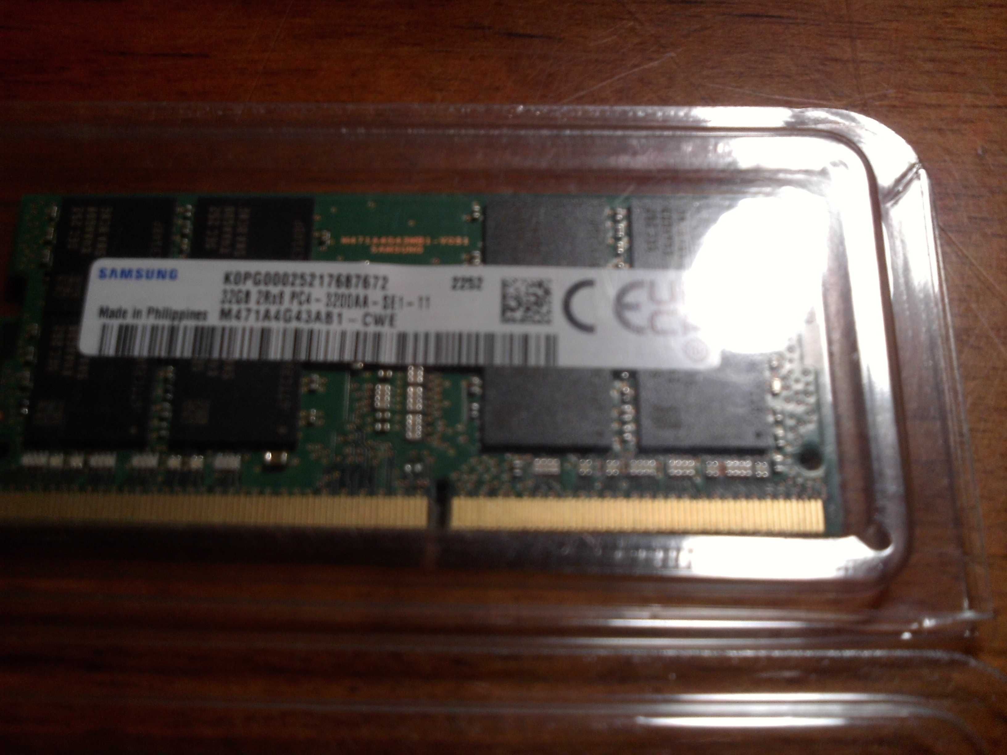 Pamięć RAM 32GB DDR4 Samsung 3200 (1x32GB) do laptopa - nowa