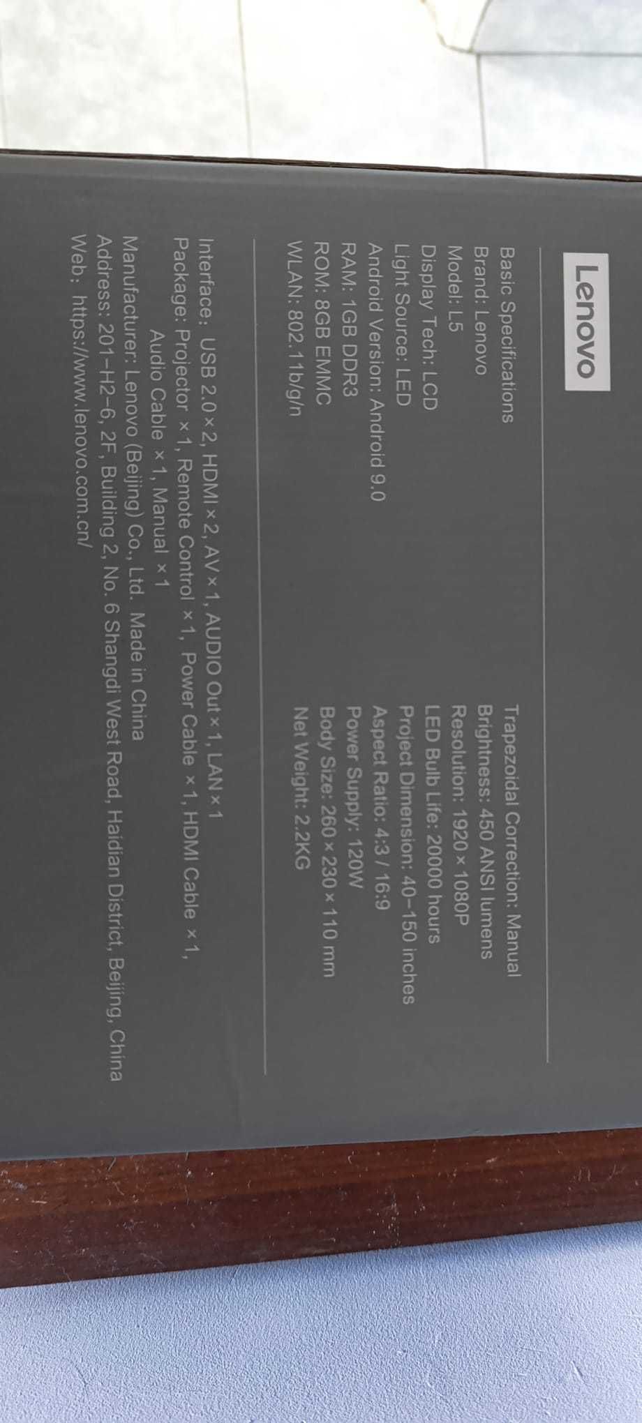 Projetor 1080p Lenovo L5