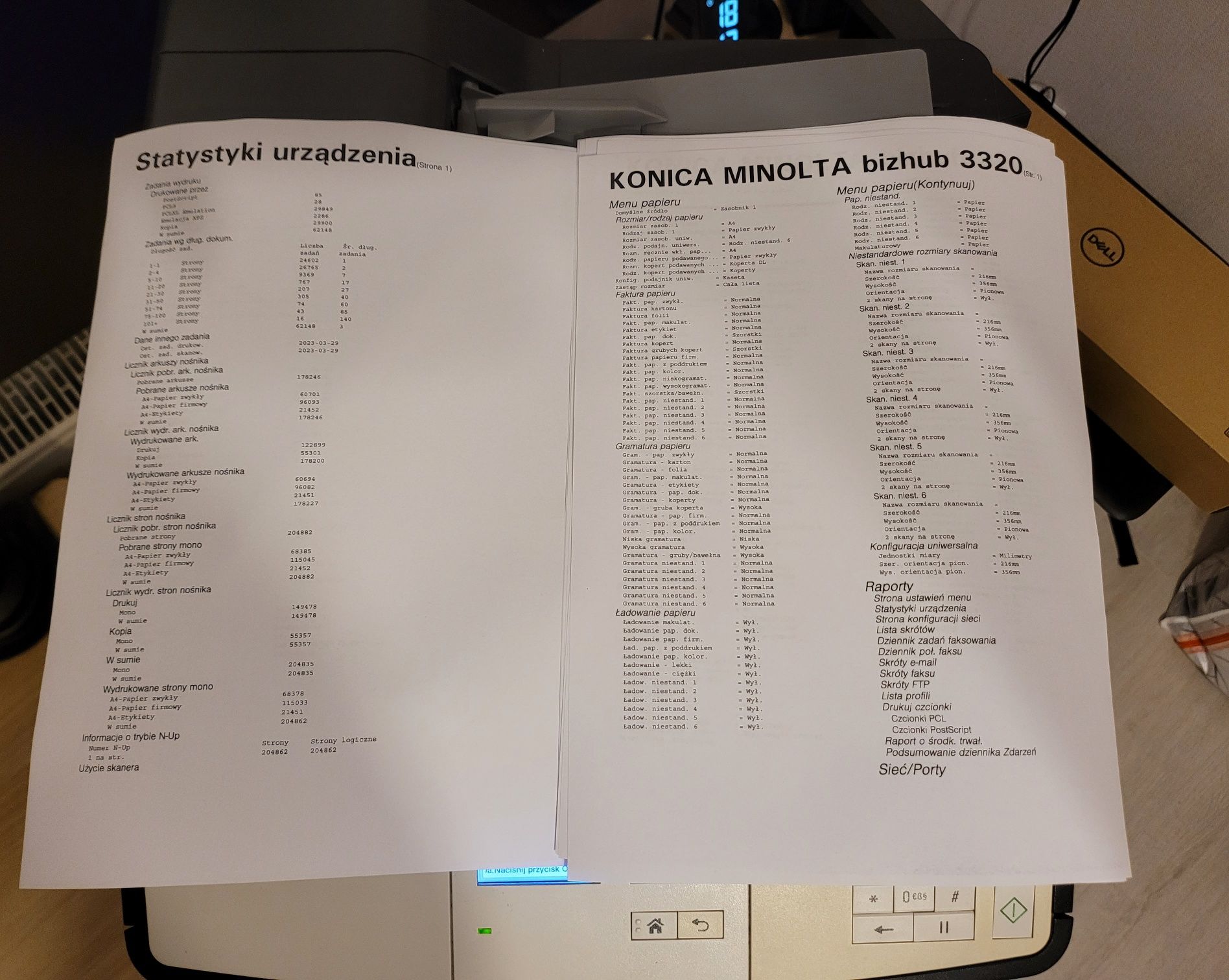 Urządzenie wielofunkcyjne Konica minolta 3320