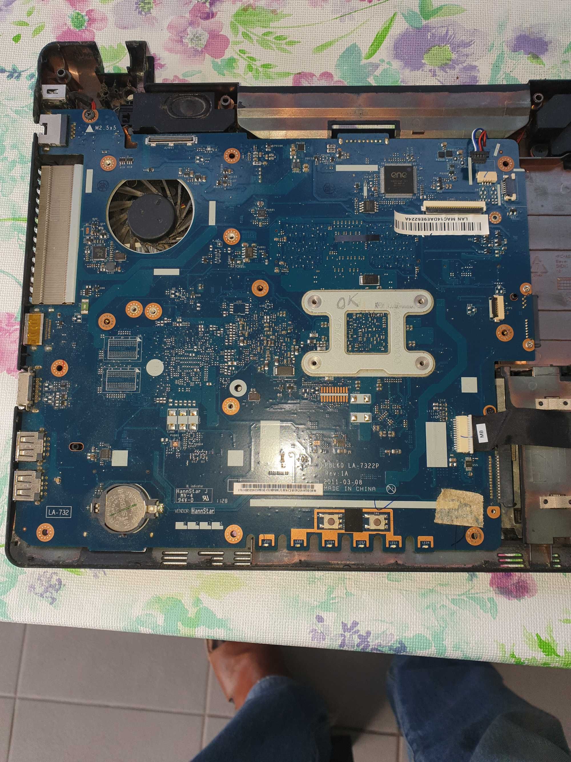 board asus K53U sem anomalia, restantes peças sob consulta