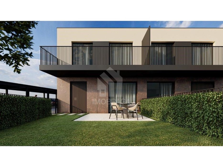 Venda Moradia Gaveto T3 Nova em Lamas, Braga - Condomínio Fechado