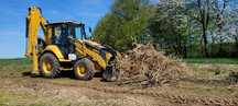 Usługi koparko-ładowarką koparka CAT 432 Prace ziemne Transport