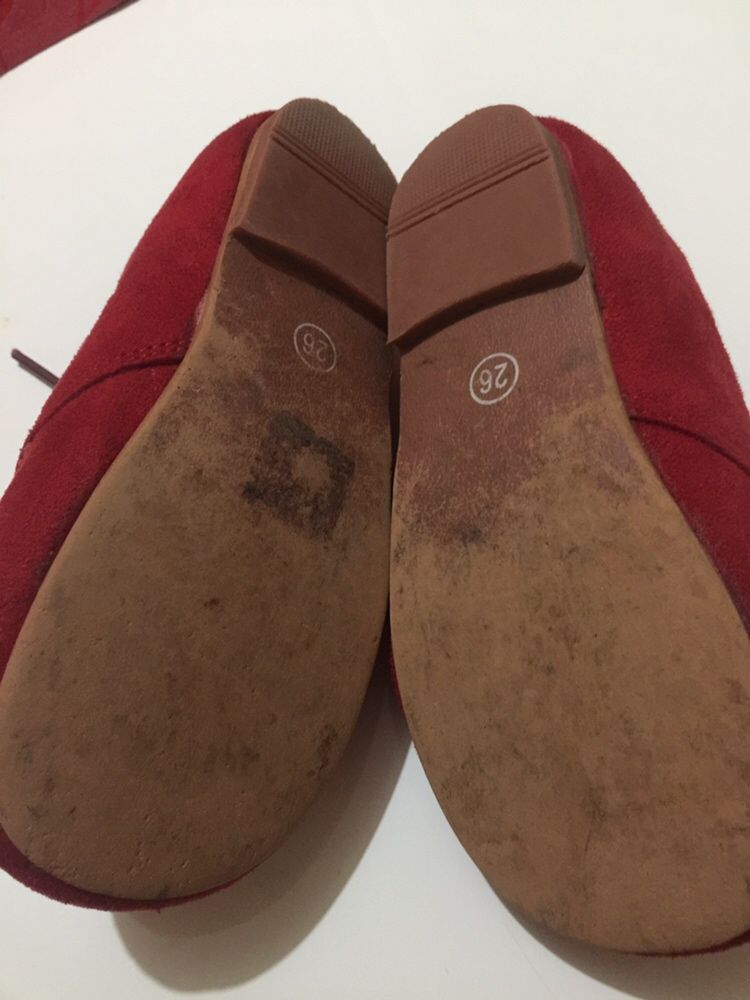 Sapatos menina cor vermelha