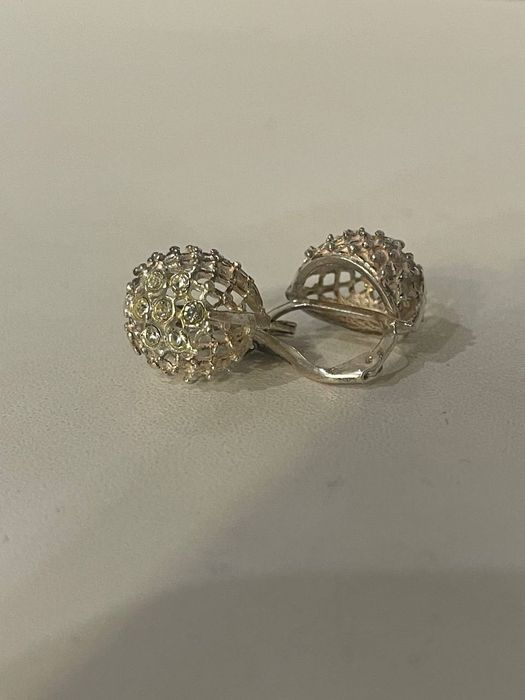 Срібні сережки з фіанітами