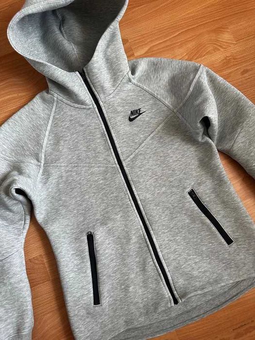 Nike Tech Fleece Windrunner Hoodie Szara Bluza