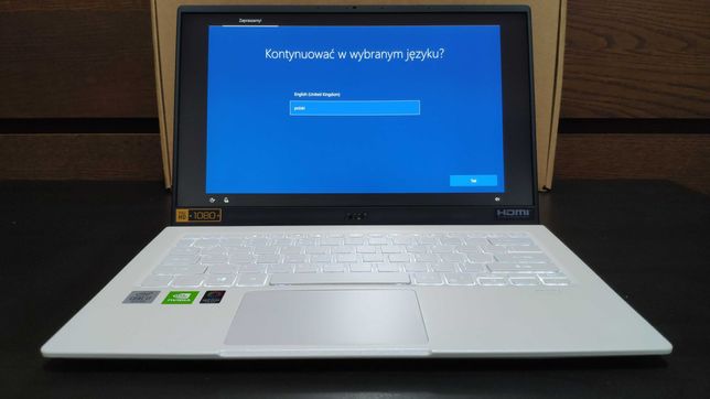 Nowy Nieużywany Perłowo Złoty Laptop Acer Swift 5 +3 Lata Gwar Komunia