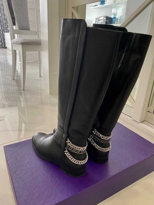 Чоботи шкіряні чорні   37