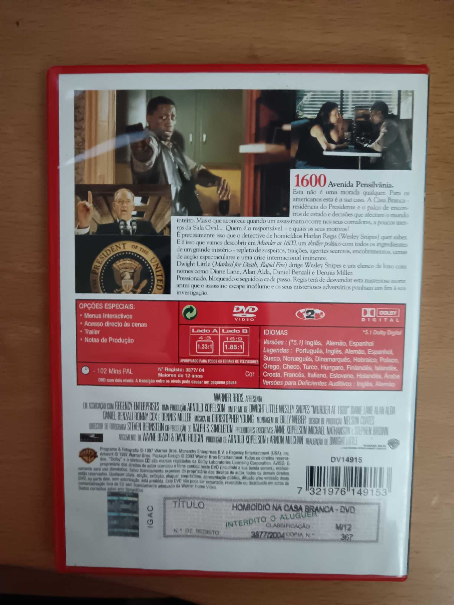filme dvd original - homicidio na casa branca
