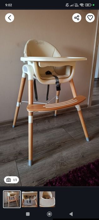 Krzesełko do karmienia Smiki