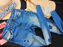 LAB Industries - denimowe jeansy dziury r 158