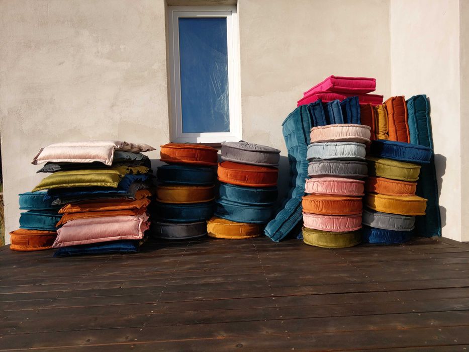 WYPRZEDAŻ Nowe poduchy, siedziska, pufy, materace top jakość