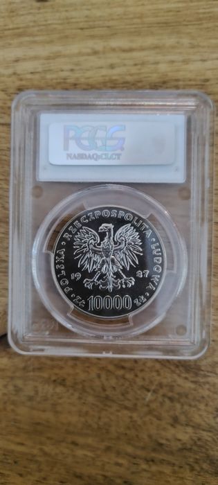 10000zł Jan Paweł 2 pcgs ms68 srebro prl moneta