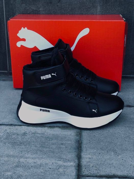 -70% Кожаные зимние кроссовки Пума / кросовки Puma / зимові кросівки
