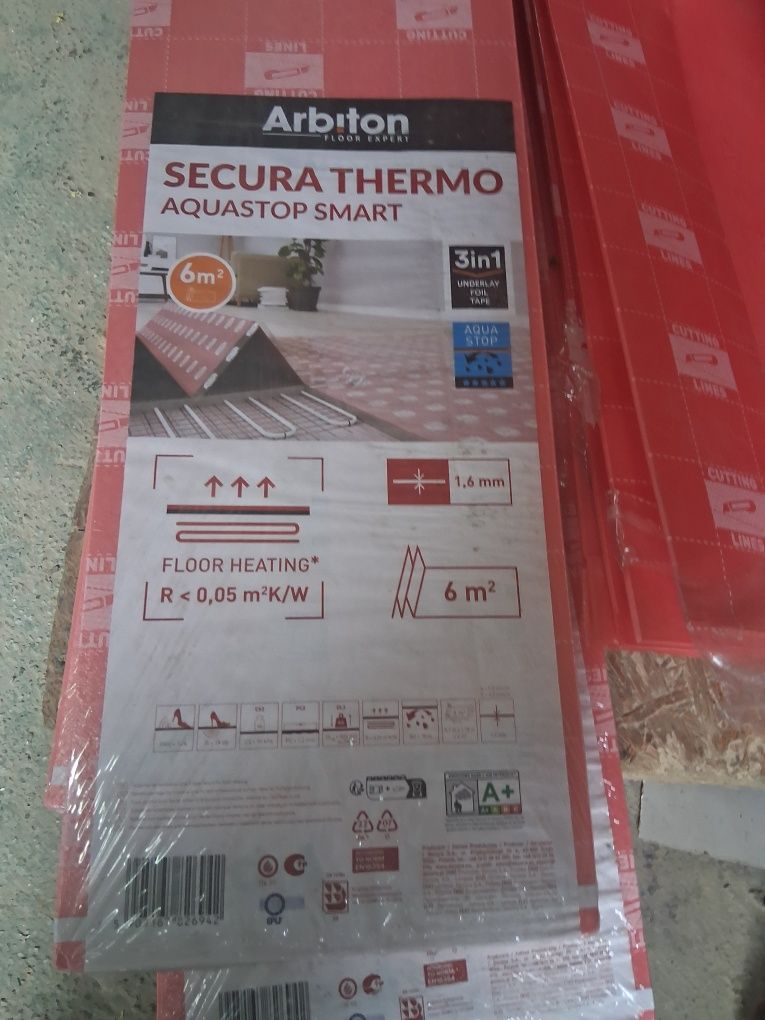 Security thermo podkład pod ogrzewanie podłogowe.  izolacyjny 18m2 plu