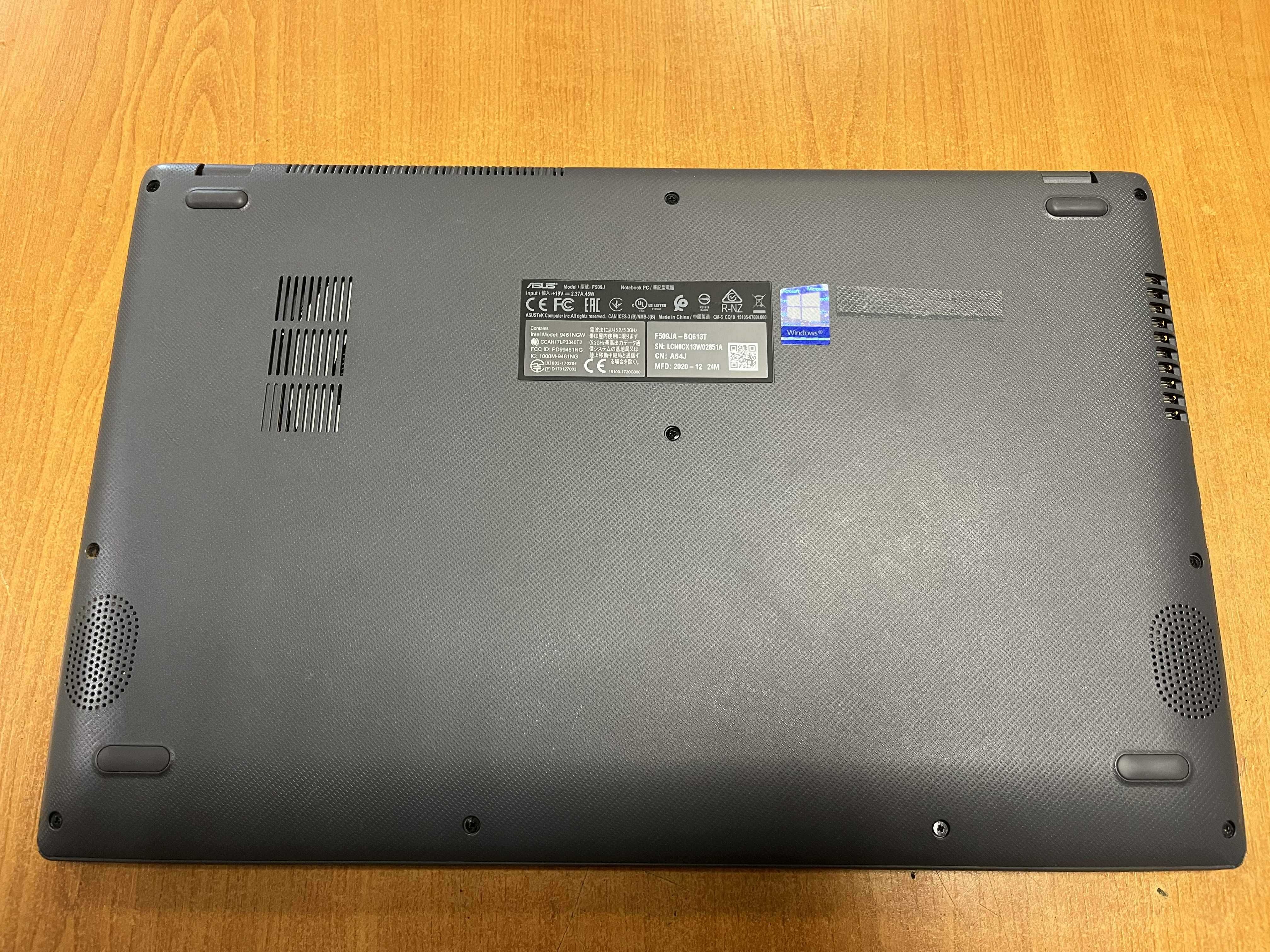 Laptop ASUS F509J i5-1035G1 / 8 GB RAM / 256 GB SSD / Windows 11