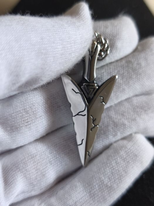 Colar 100% aço inoxidável Viking Silver Arrow