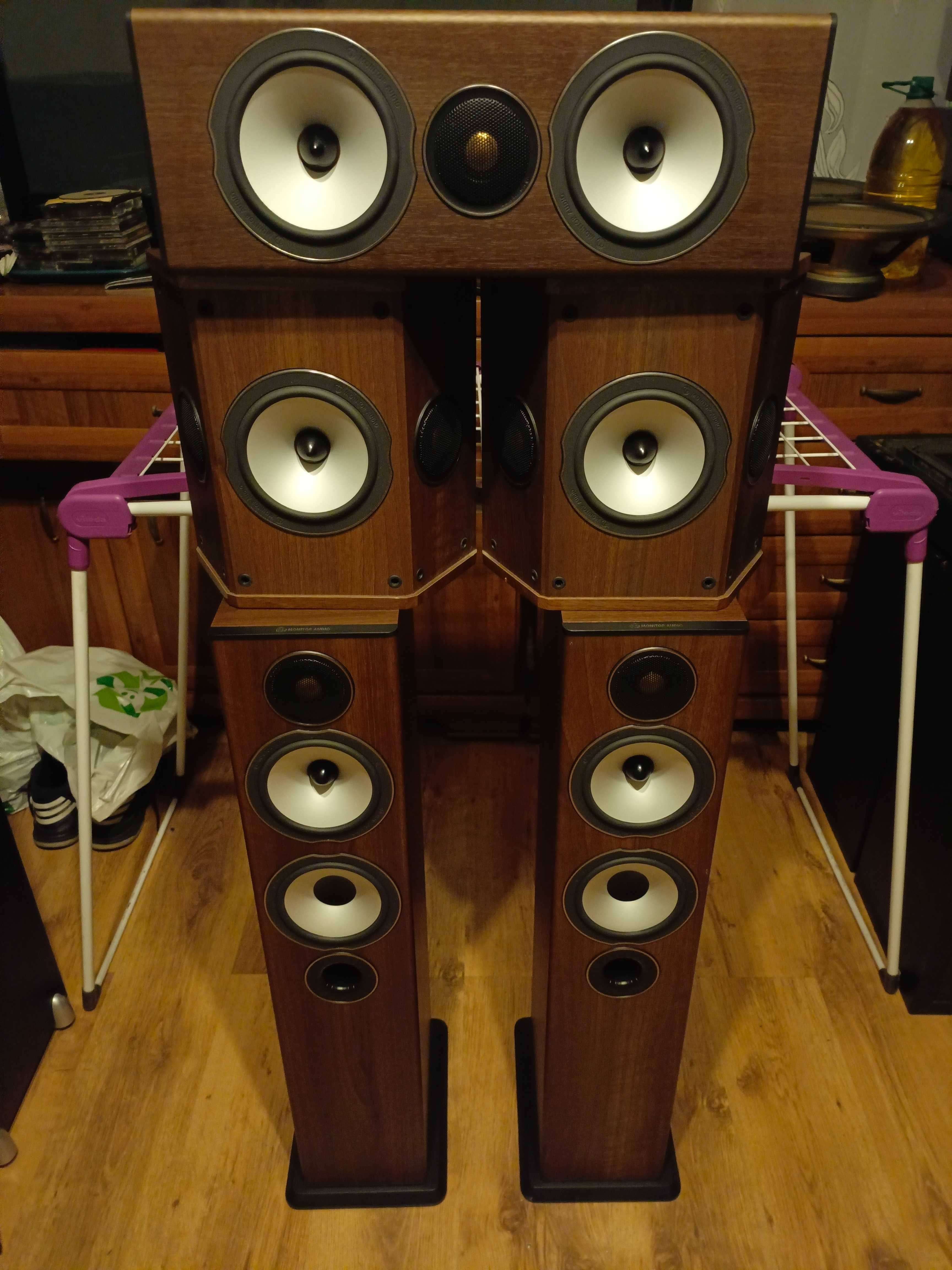 Sprzedam cały zestaw kolumn 5.0 Monitor Audio Bronze, bez
