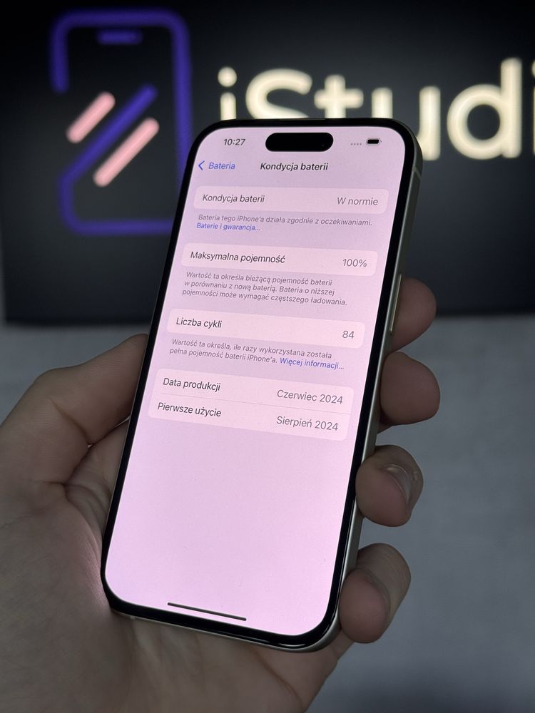 RATY 0% iPhone 15 128GB BATERIA 100% GWARANCJA 12 miesięcy!!!