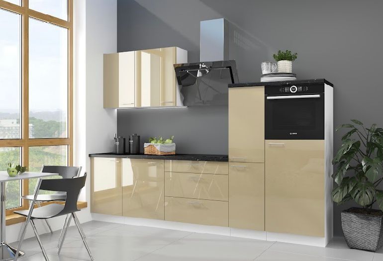 NOWY nowa kuchnia zestaw mebli kuchennych 220cm komplet cappuccino