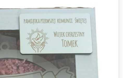 Pierwsza komunia Pamiątka chrzest prezent aniołek
